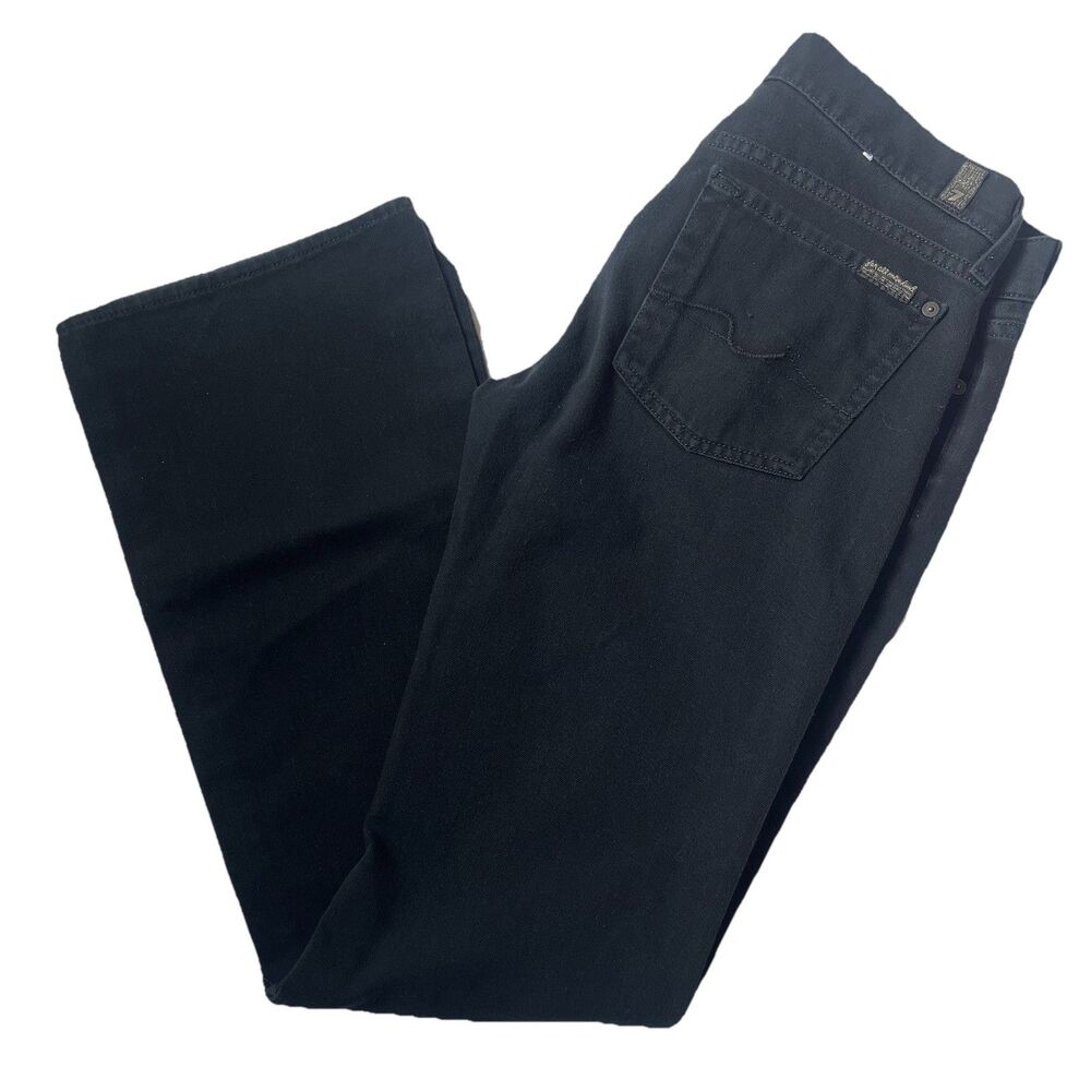 7 For All Mankind The Lexie Bootcut Jeans Women's 29 Black Petite 29P 7FAM